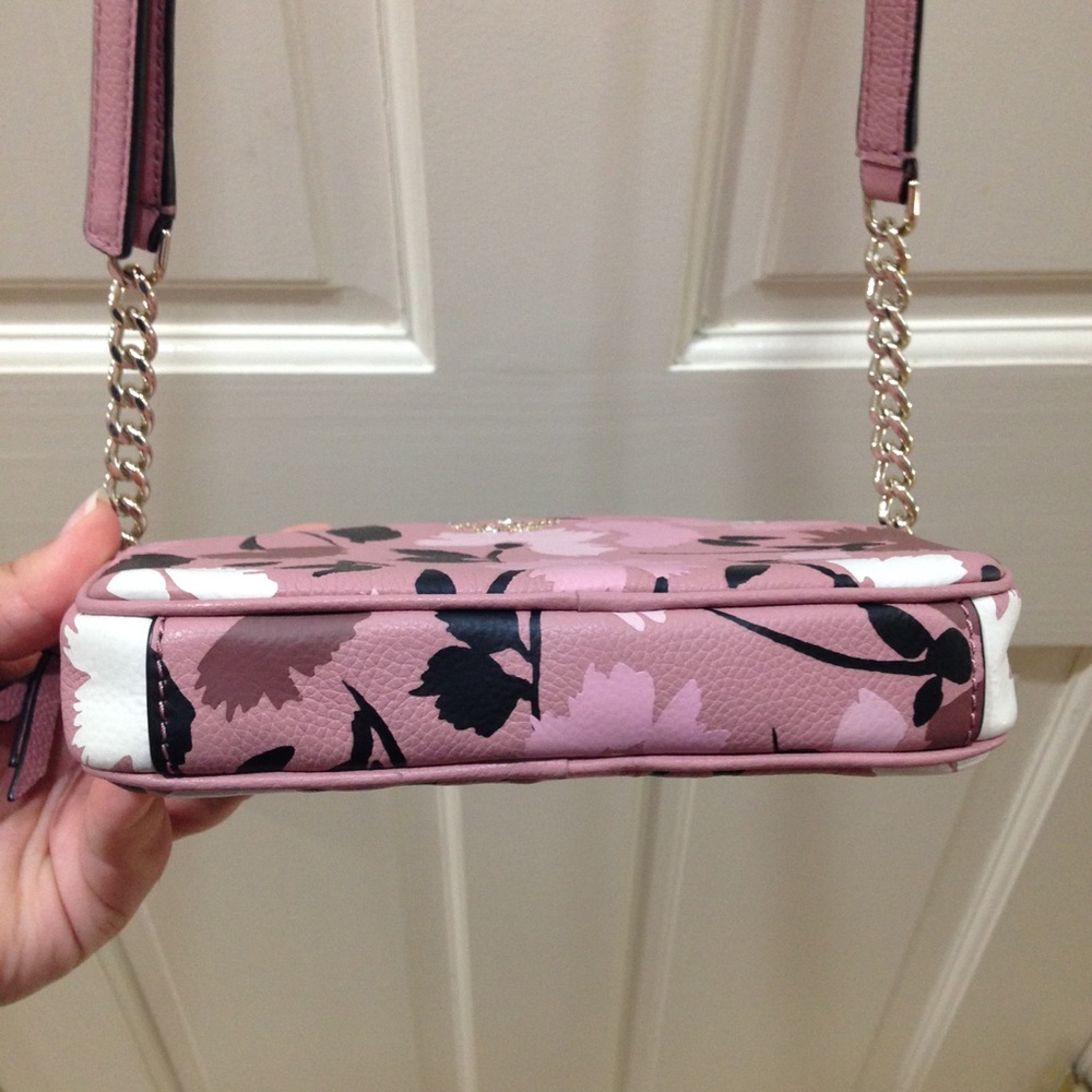 Kate Spade Mauve Pink Floral Crossbody Purse Bag - Picture 11 of 16